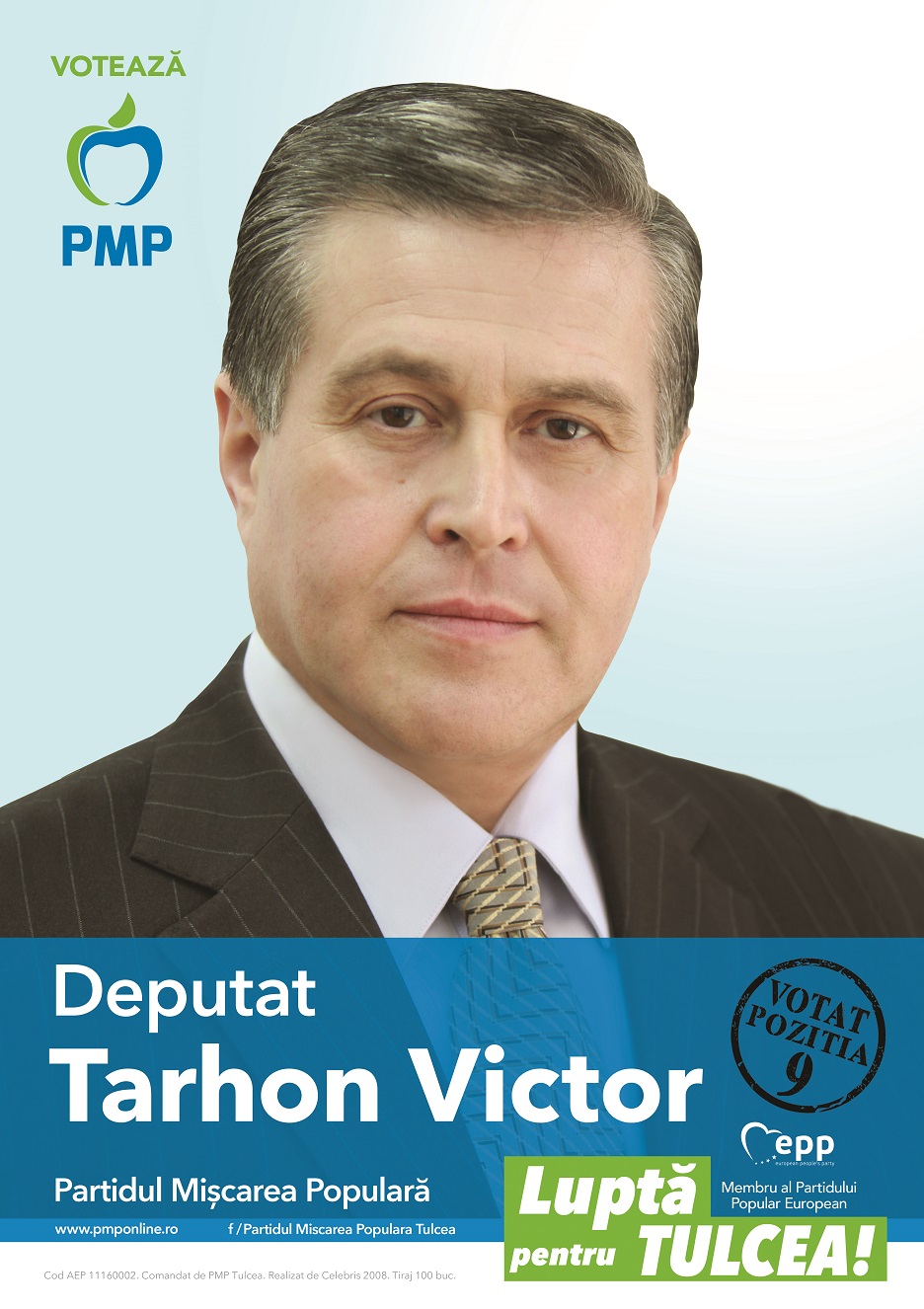 Victor Tarhon (PMP), un profesionist tulcean pentru Parlamentul României