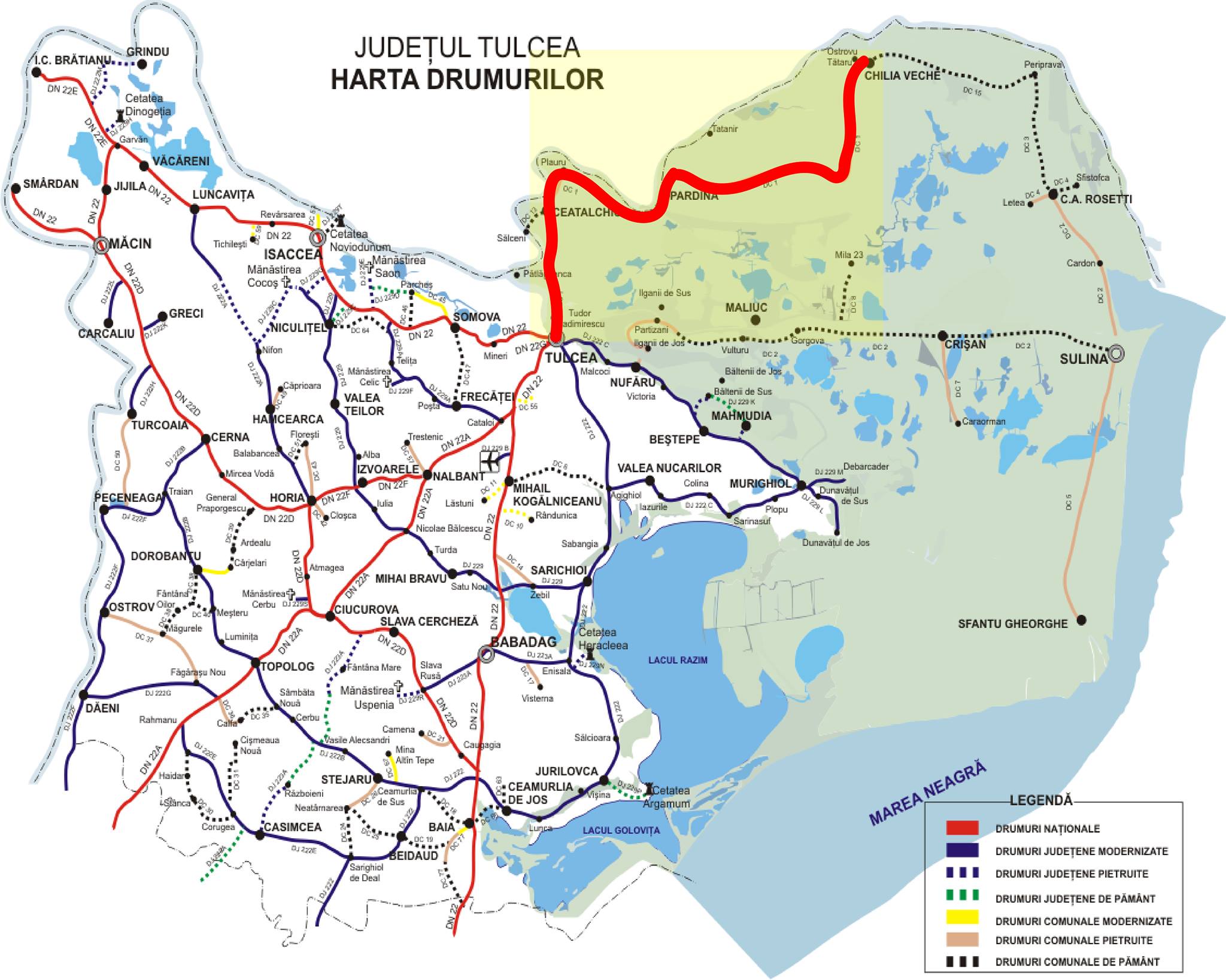 Proiectul pentru reabilitarea drumului județean spre Delta Dunării va fi depus spre finanțare