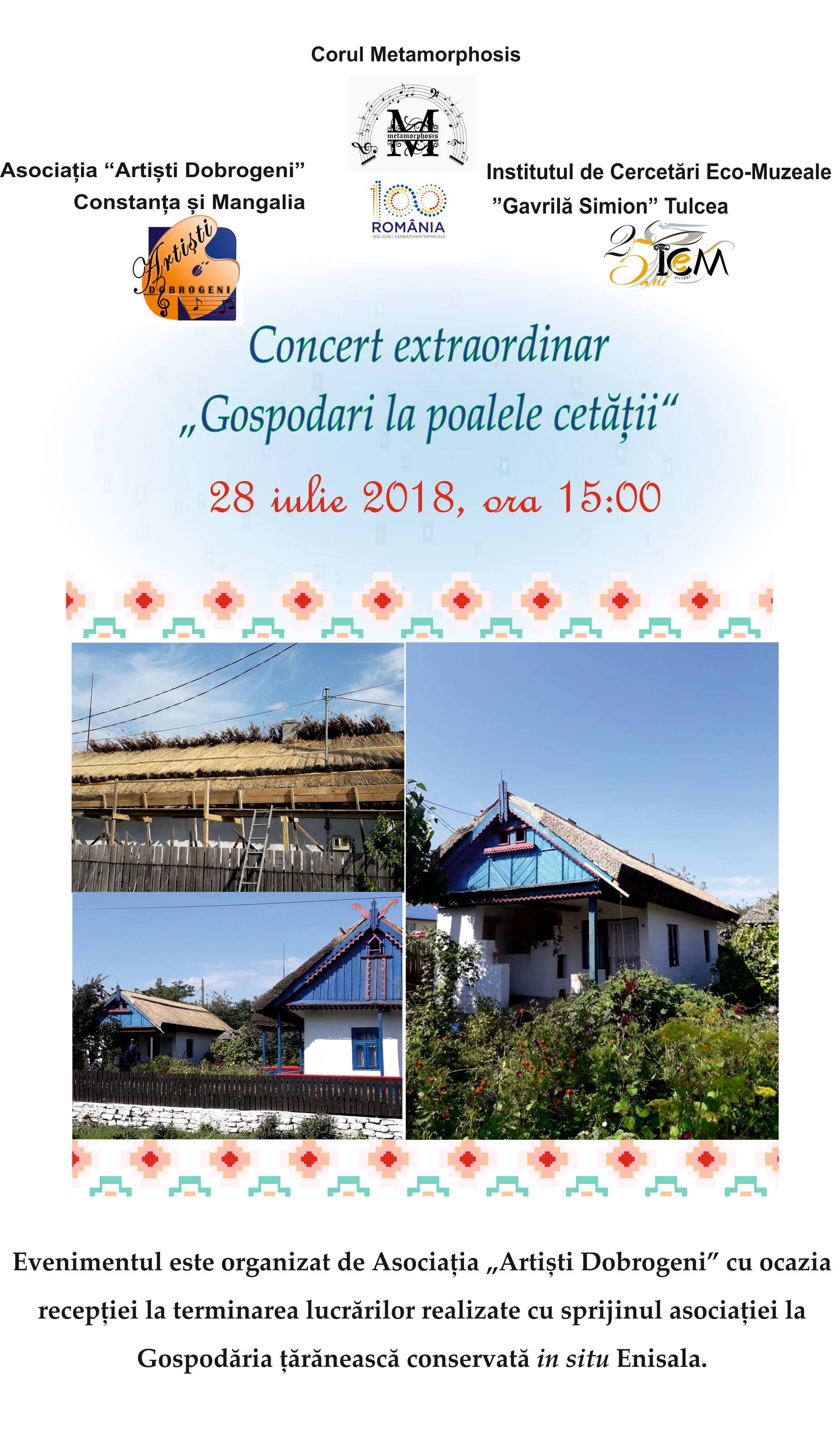 Concert extraordinar: ”GOSPODARI LA POALELE CETĂȚII”