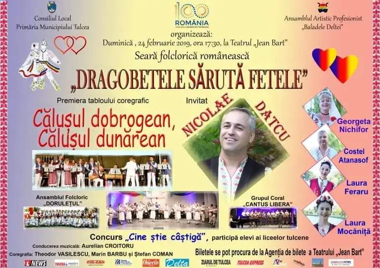Seară folclorică românească: „Dragobetele sărută fetele”
