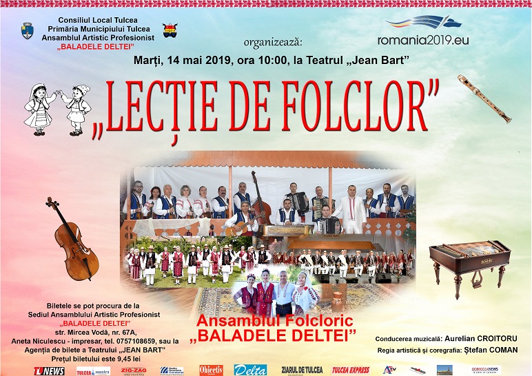 Spectacol – lecție de folclor oferit de  Ansamblul Artistic Profesionist „Baladele Deltei”