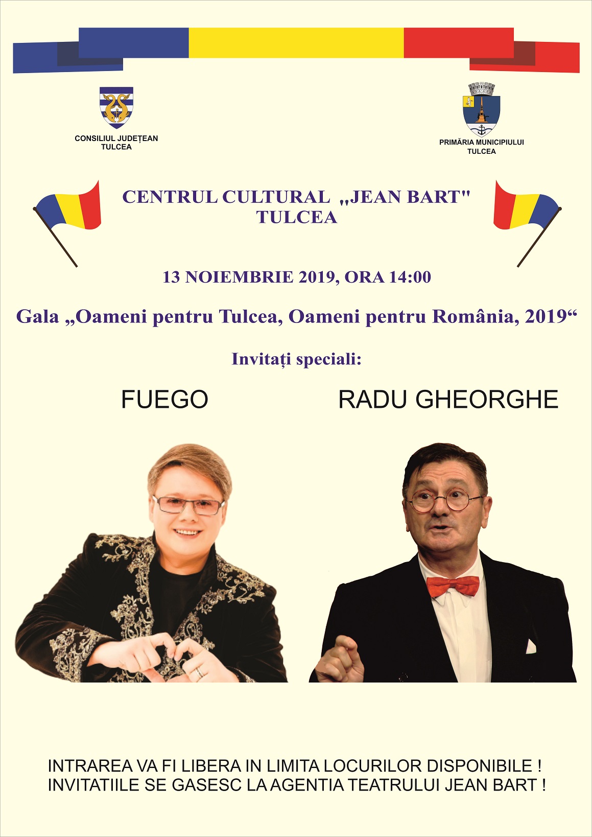 Gala „Oameni pentru Tulcea, Oameni pentru România, 2019“, la Teatrul Jean Bart