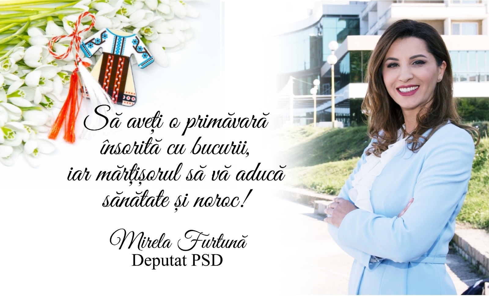 Deputat Mirela Furtună: „Să aveți o primăvară frumoasă!”