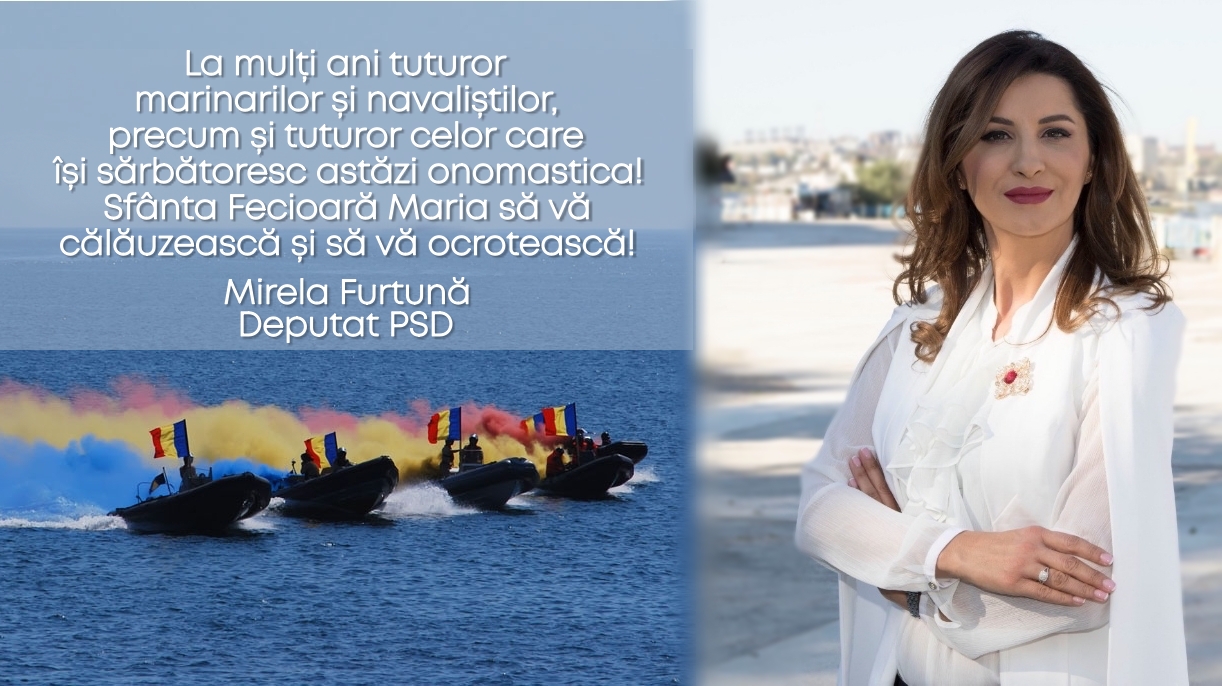 „La multi ani tuturor sărbătoriților” vă urează Mirela Furtună, deputat PSD Tulcea