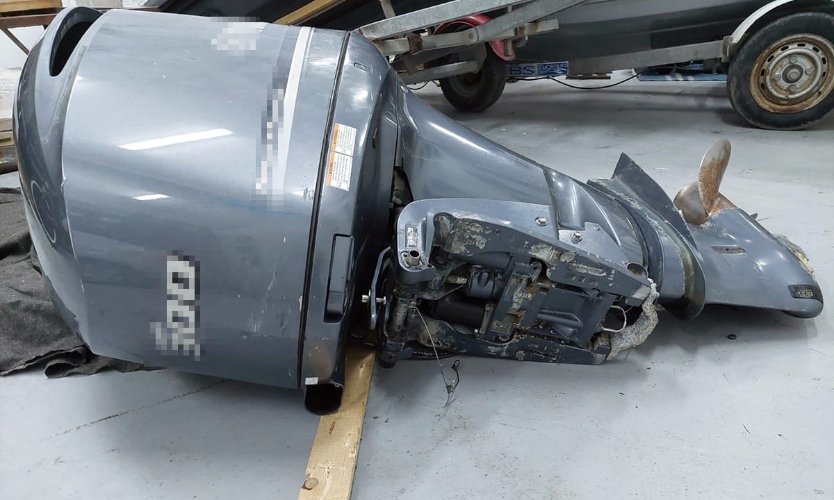 Motor de barcă, căutat de autoritățile din Franța, descoperit de polițiștii de frontieră tulceni la Sulina