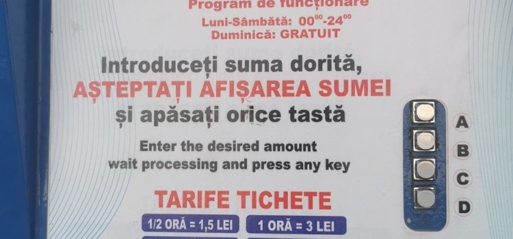 72 de lei/24 de ore de parcare la Tulcea!