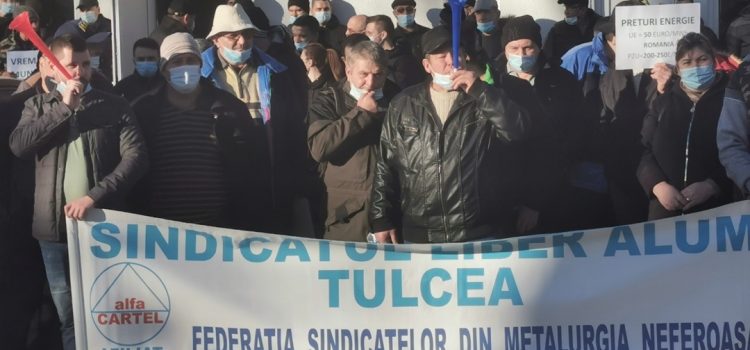 Acțiune de protest organizată de Sindicatul Liber Alum