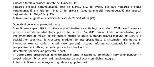 Lansarea proiectului „Ecosistem digital interconectat și integrat în cadrul ITI Tulcea – UAT NUFARU“