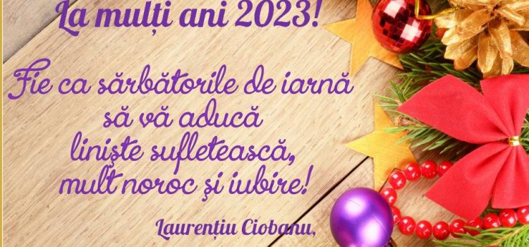 “La mulţi ani cu sănătate!“ vă urează Laurențiu Ciobanu, primarul comunei Topolog