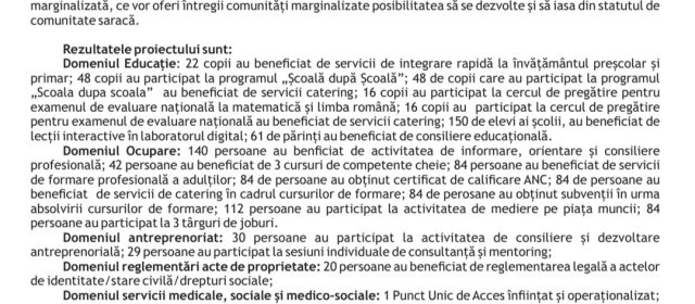 Finalizare proiect ” Servicii integrate pentru VIITOR”