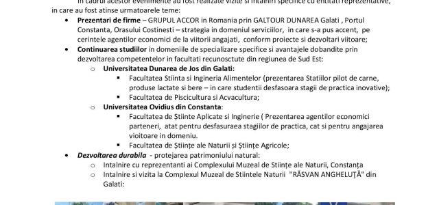 Comunicat proiect „Creșterea competențelor prin stagii de practică inovative”  (POCU/711/6/14/135004) –  Liceul Tehnologic „Brad Segal” Vizita de studiu in  Regiunea de Sud Est – 23-26 mai 2023