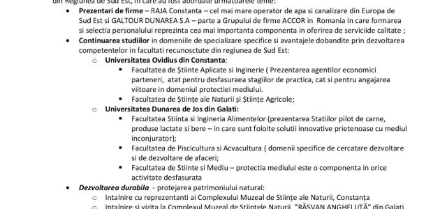 Comunicat proiect “Stagii de practică inovative pentru o dezvoltare durabilă”,  POCU 711/6/14/ 135005 –  Liceul Tehnologic „Brad Segal” Vizita de studiu in  Regiunea de Sud Est – 23-26 mai 2023