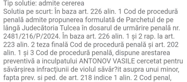 Cine este bărbatul arestat după ce a violat o fetiță de 6 ani la Murighiol