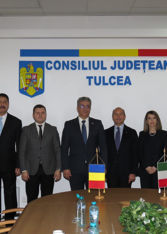 E.S. Alfredo Maria Durante Mangoni, ambasadorul Italiei în România, în vizită oficială la Tulcea