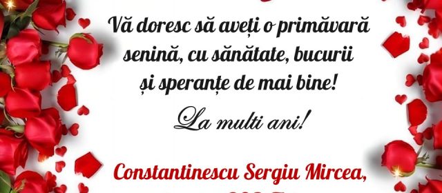 Mesajul deputatului PSD Tulcea, Sergiu Mircea Constantinescu