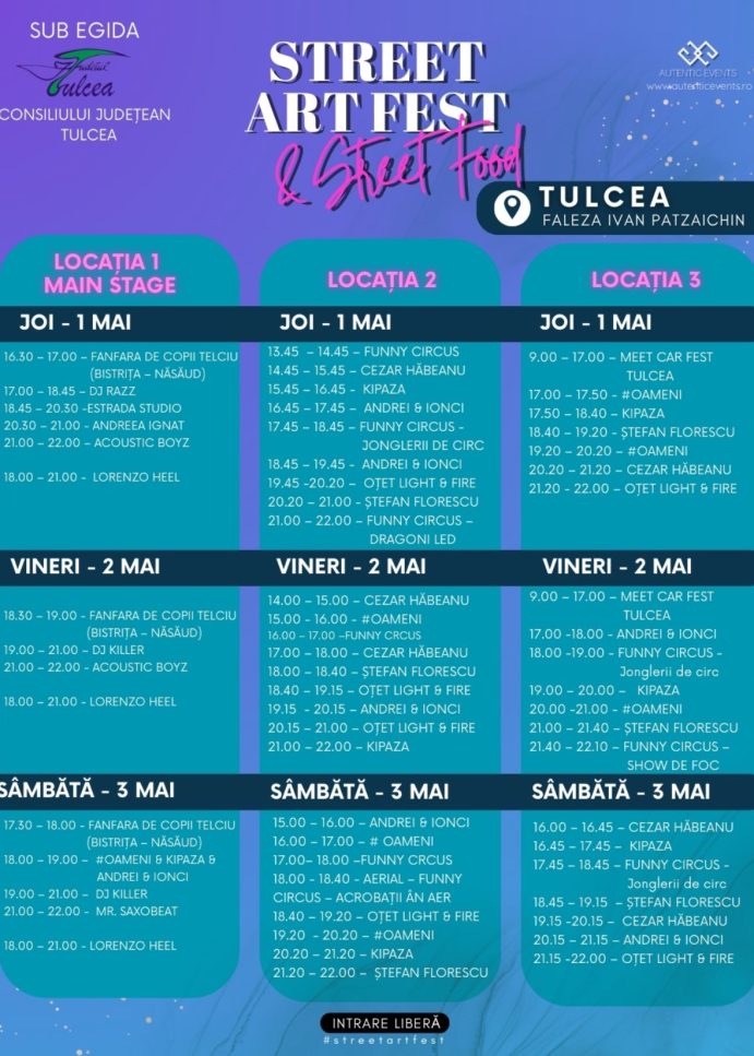 Programul StreetArtFest, eveniment organizat sub egida Consiliului Județean Tulcea   