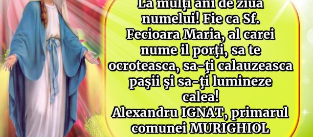Mesajul primarului comunei Murighiol, Alexandru Ignat