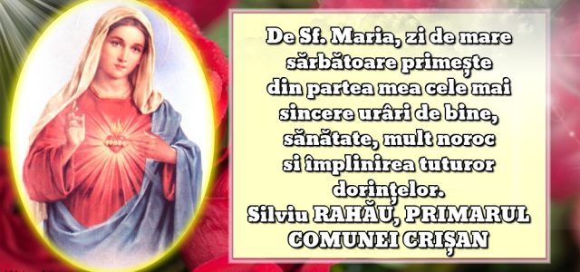 Mesajul primarului comunei Crișan, Silviu Rahău
