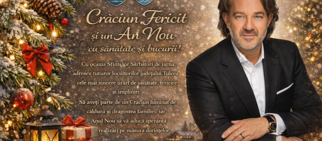 Deputatul Sergiu Mircea Constantinescu: „Crăciun Fericit și un An Nou cu sănătate și împliniri!”