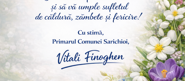 Mesajul primarului comunei Sarichioi, Vitali Finoghen