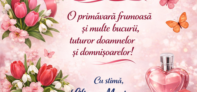 „La mulți ani de 8 martie” vă urează primarul comunei Baia, Liliana Marinescu