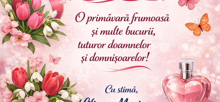 „La mulți ani de 8 martie” vă urează primarul comunei Baia, Liliana Marinescu