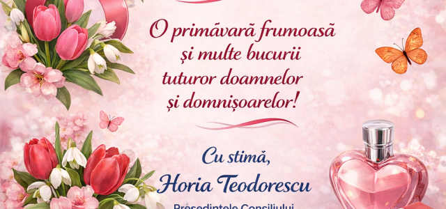 Mesajul președintelui Consiliului Județean Tulcea, Horia Teodorescu