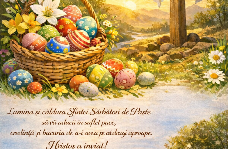 „Paște fericit” vă urează Ion Șerpescu, primarul comunei Mahmudia