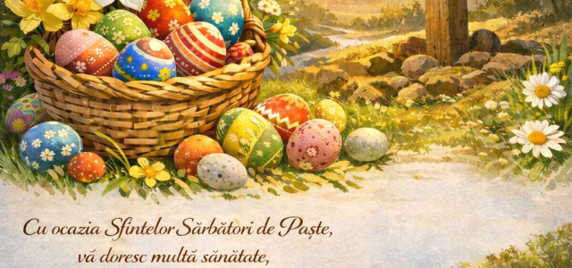 „Paște fericit” vă urează Silviu Rahău, primarul comunei Crișan