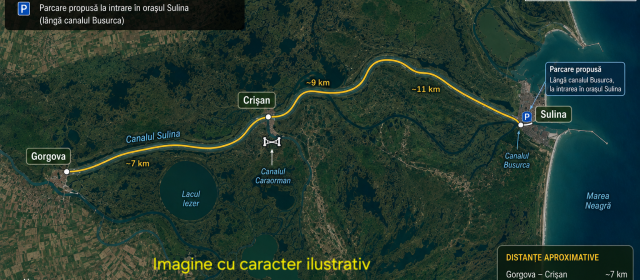 Petiție: „Sulina merită un drum care să o lege de România continentală”