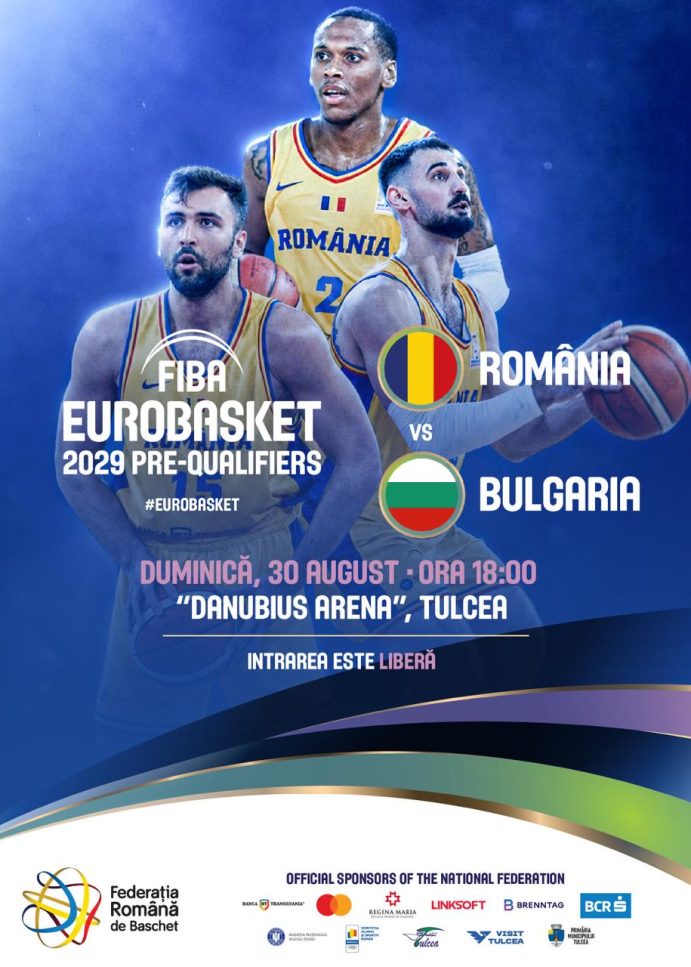 Hai la meci! Naționala de baschet a României înfruntă Bulgaria