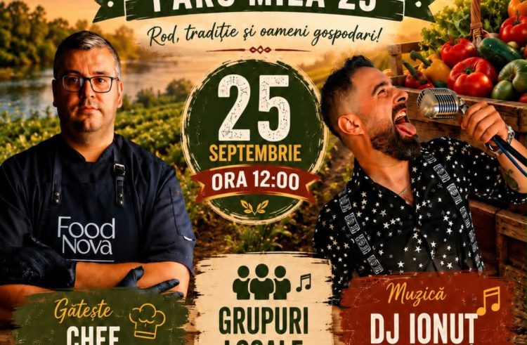 Sărbătoarea Fermierilor, pe 25 septembrie, în Parcul Mila 23. Produse locale, gastronomie și muzică pentru întreaga familie